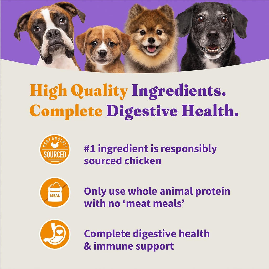 Dry Dog Food, Cage-Free Chicken & Brown Rice Recipe, 21 lb Q360962