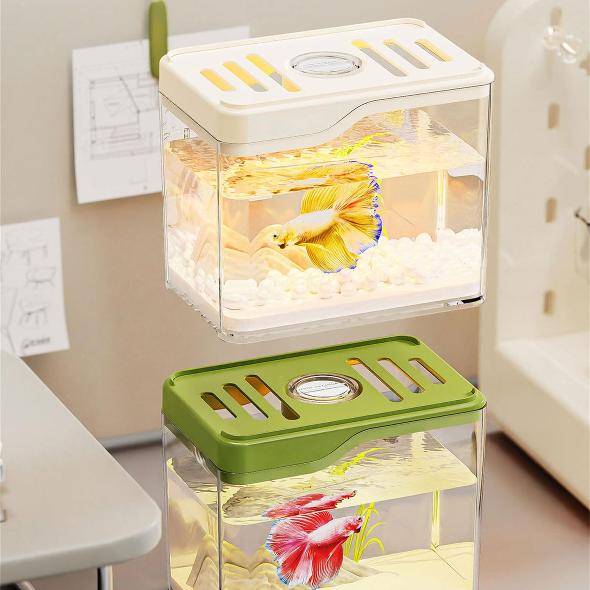 Clear Fish Tank with Colorful LED Light U730227