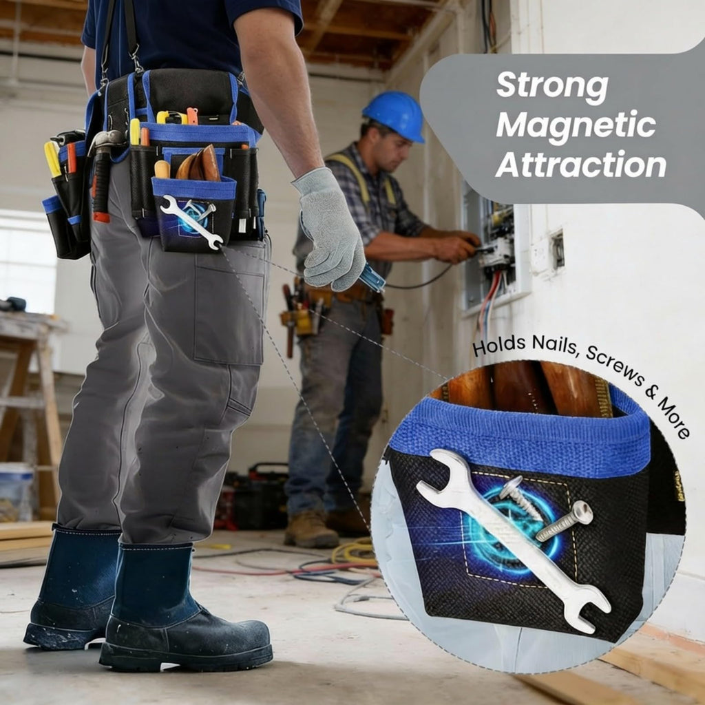 Heavy Duty Magnetic Tool Belt with Suspenders B767000