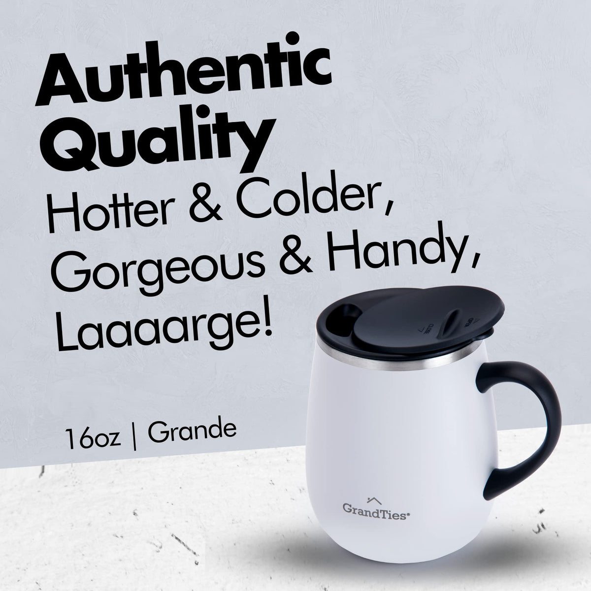 16 oz Insulated Stainless Steel Coffee Mug 2-Pack Q588163