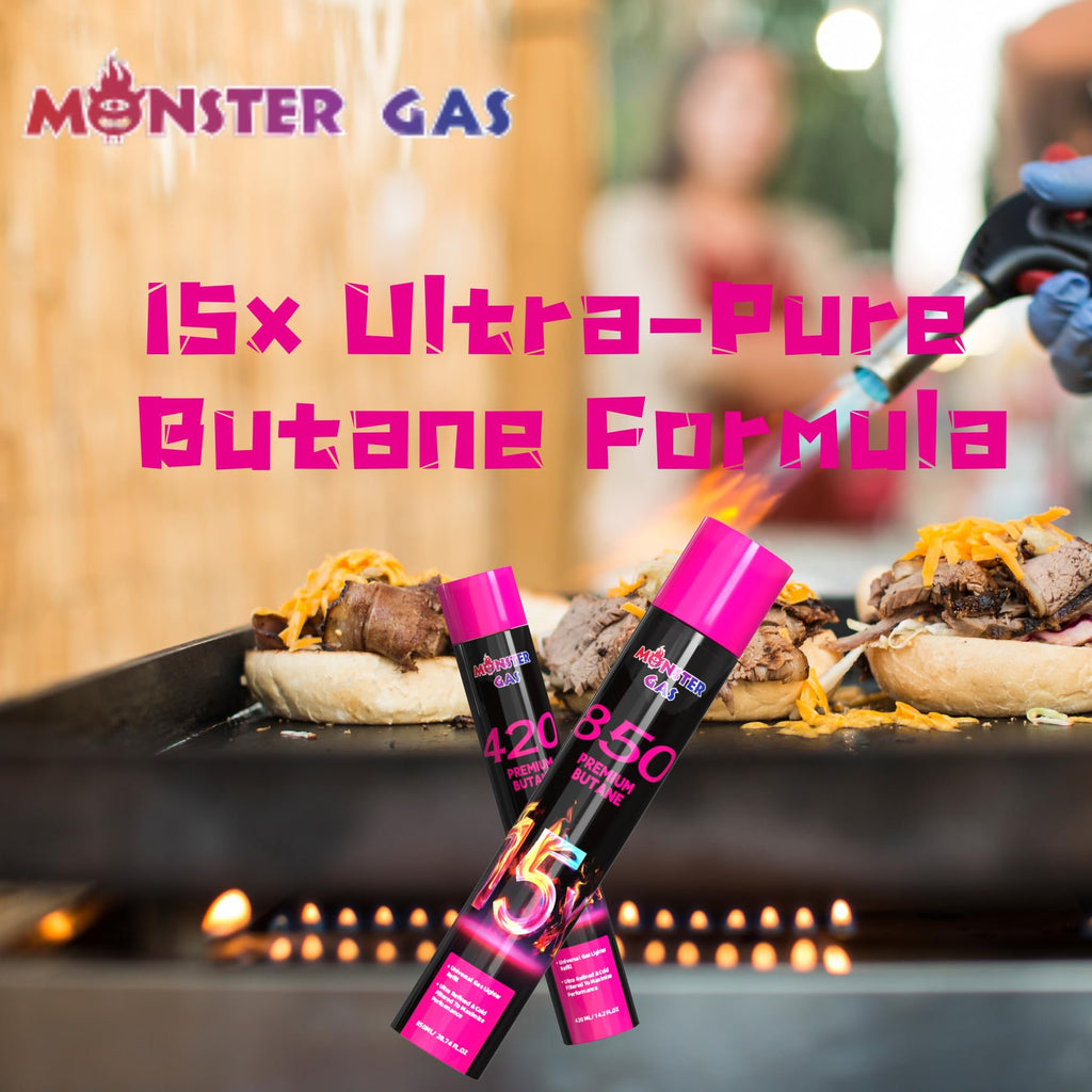 15x Ultra-Pure Butane Fuel Canisters 850ml, Pack of 12 J997176