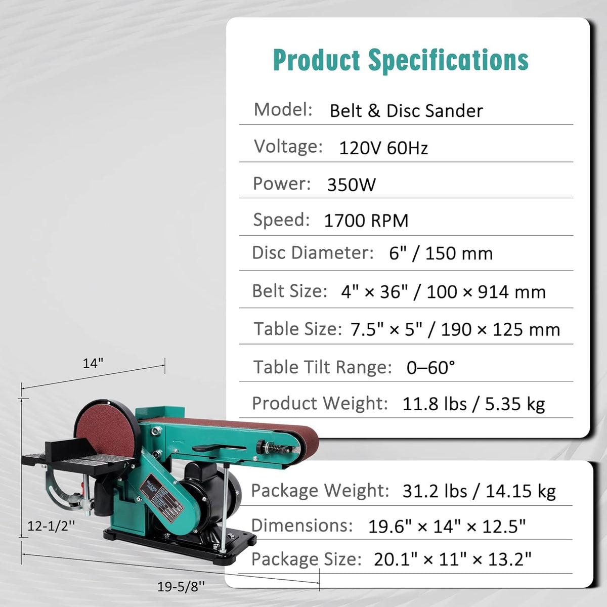 4 x 36 in. Adjustable Belt Sander R955735