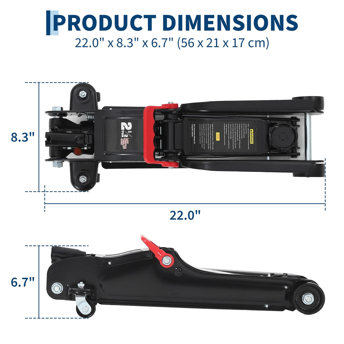 2.5 Ton Low Profile Steel Floor Jack Q8175