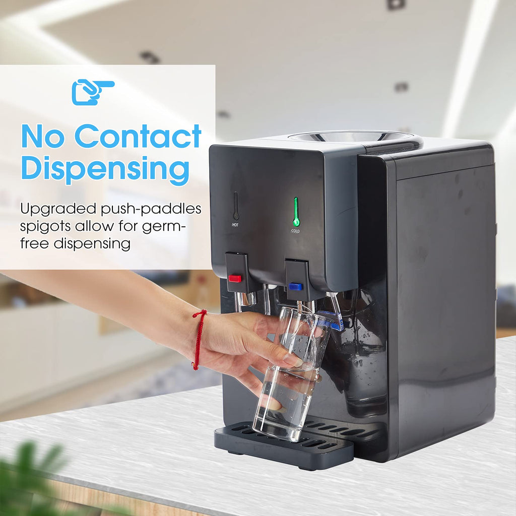 Top Loading Hot and Cold Water Cooler Dispenser, Black R83047