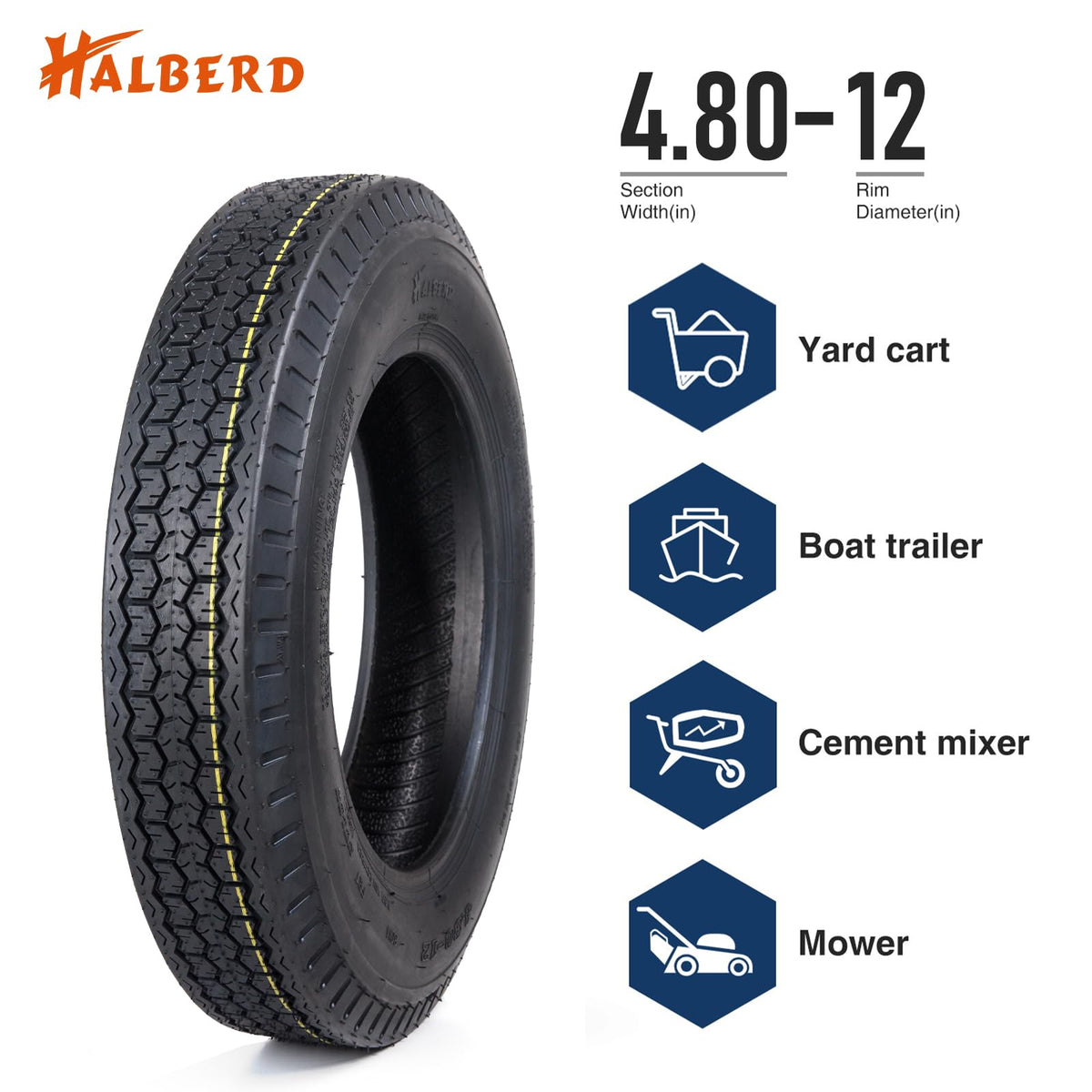 12 Trailer Tires Set of 2 P803