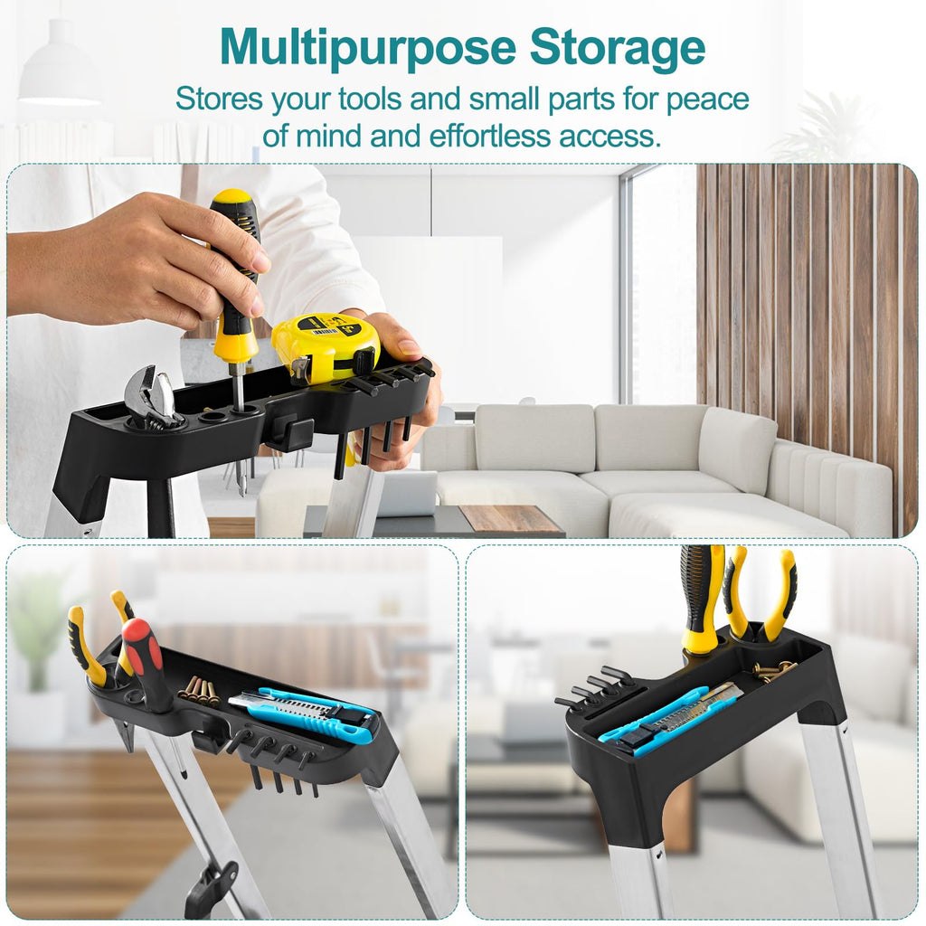 5 Step Aluminum Folding Step Stool B3660
