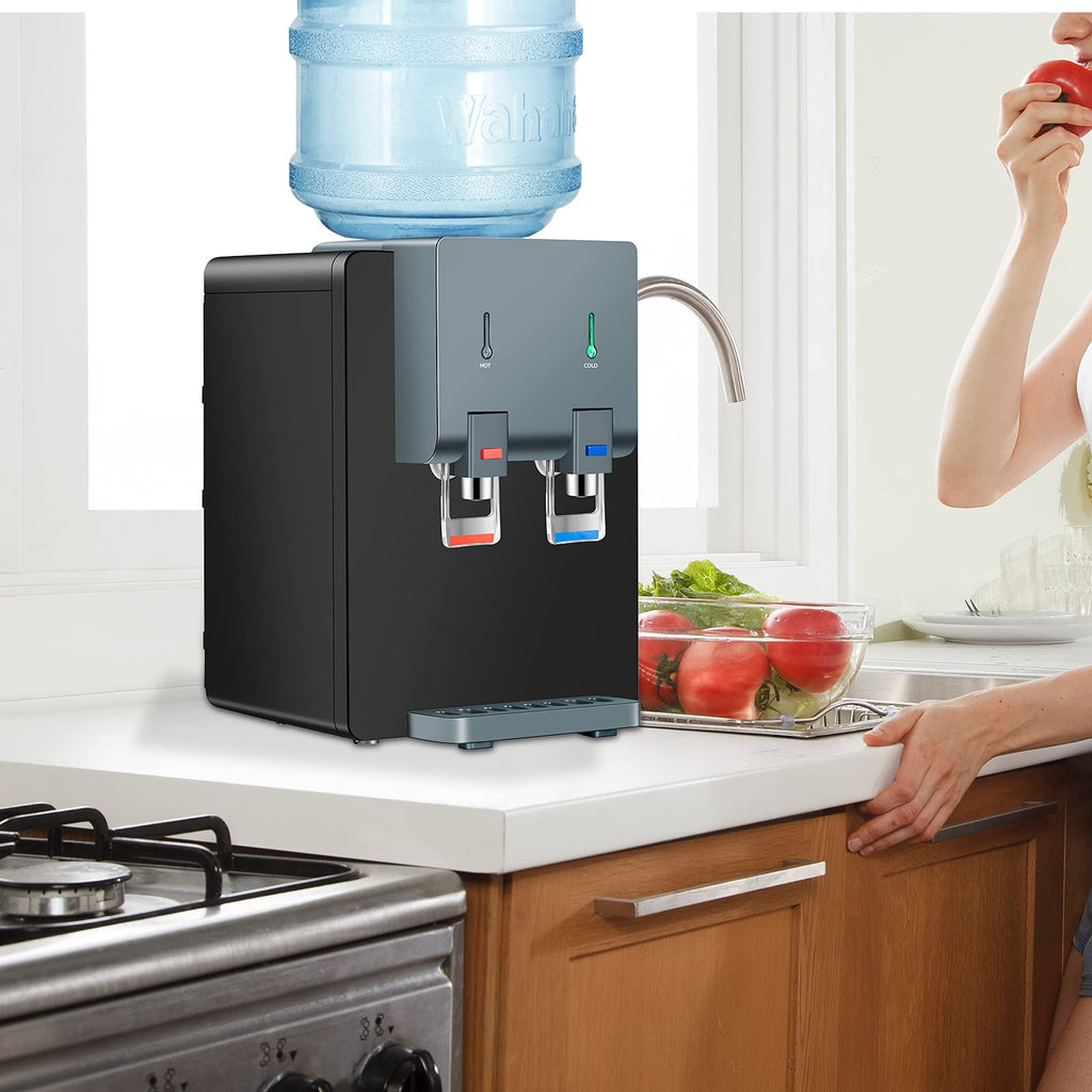 Top Loading Hot and Cold Water Cooler Dispenser, Black R83047