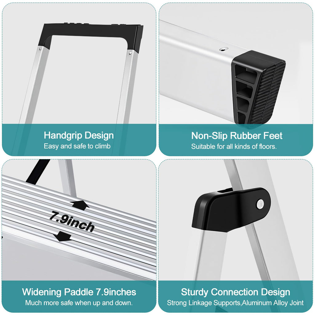 5 Step Aluminum Folding Step Stool B3660