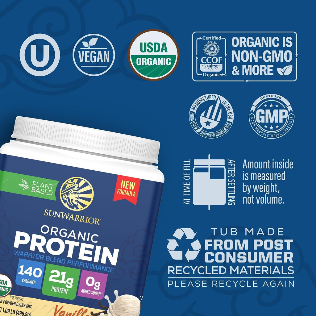 Organic Vanilla Protein 17.44 OZ K16560