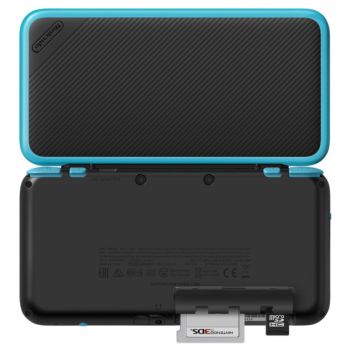 Black Turquoise Handheld Game Console O7945