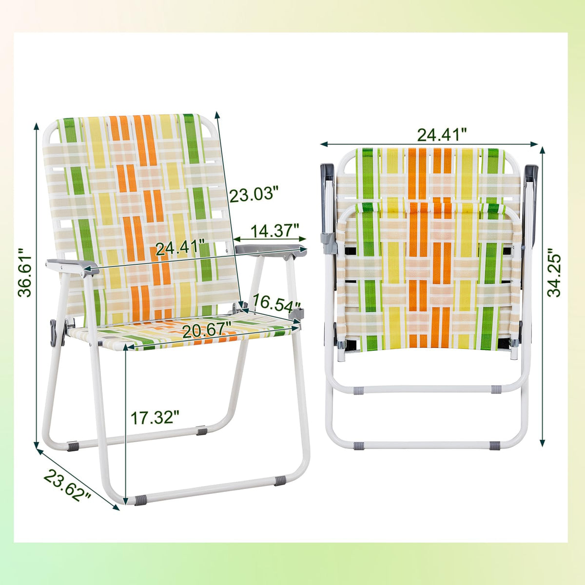 Oversized Webbed Folding Lawn Chairs 2 Pack E998206