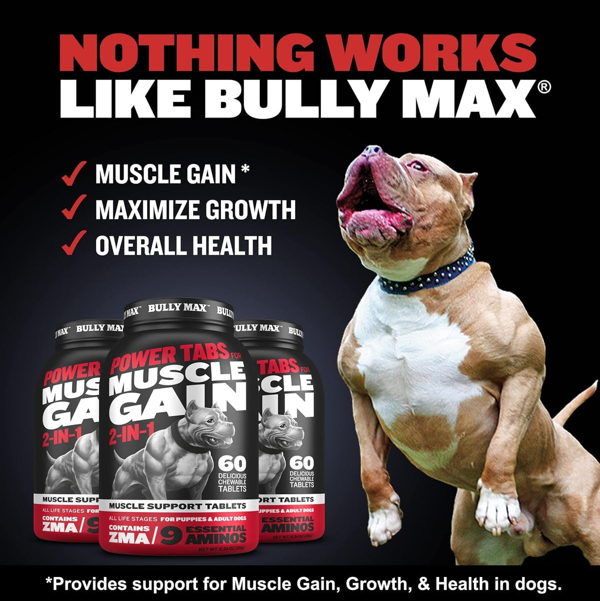 Dog Weight Gainer Chews & Muscle Builder Tablets & Liquid Muscle Builder Supplement H1981
