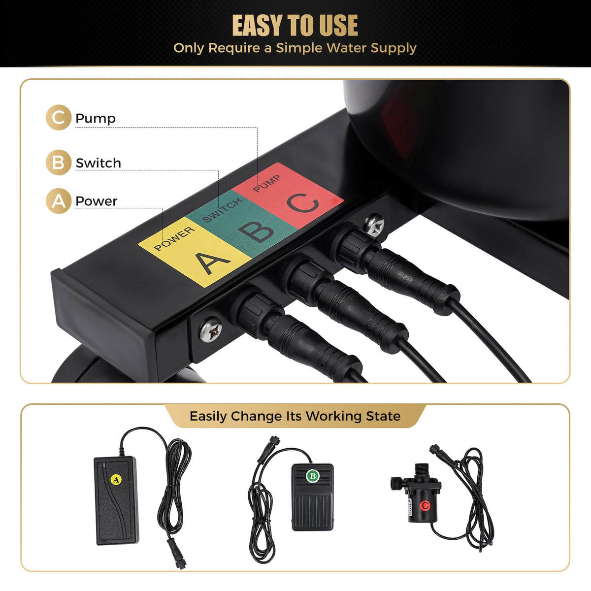 Portable Shampoo Basin with Electric Pump and Wheel E9573