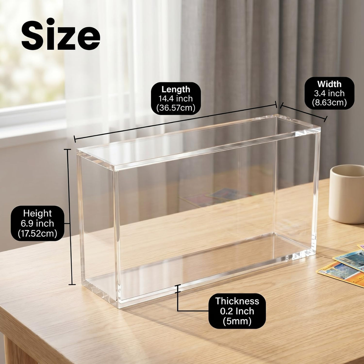 1 Pack Stackable Waterproof Scratch-resistant Acrylic Case A707