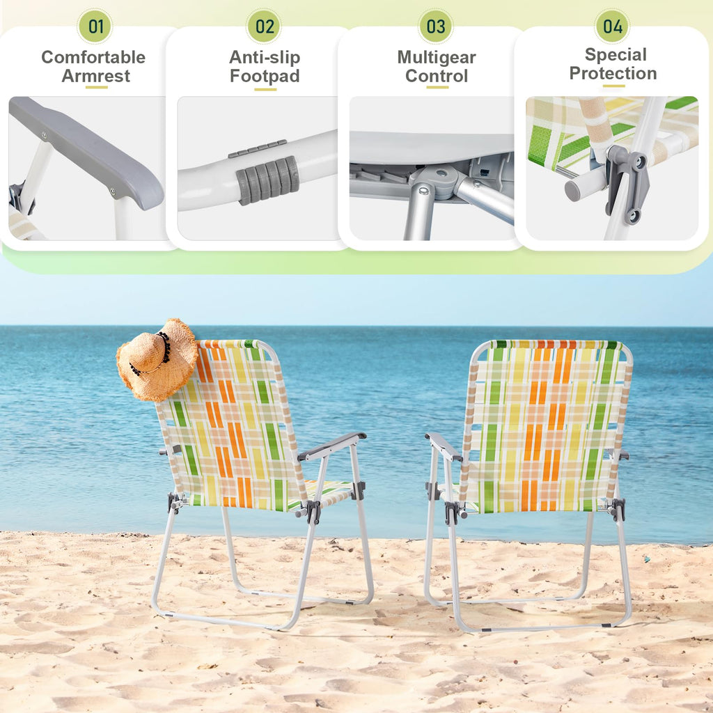 Oversized Webbed Folding Lawn Chairs 2 Pack E998206