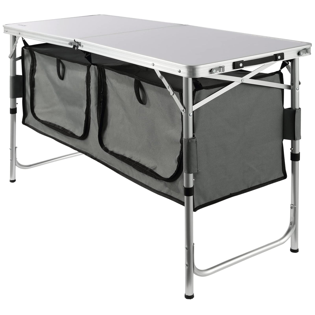 Folding Camping Cooking Table with Storage Organizer K7614