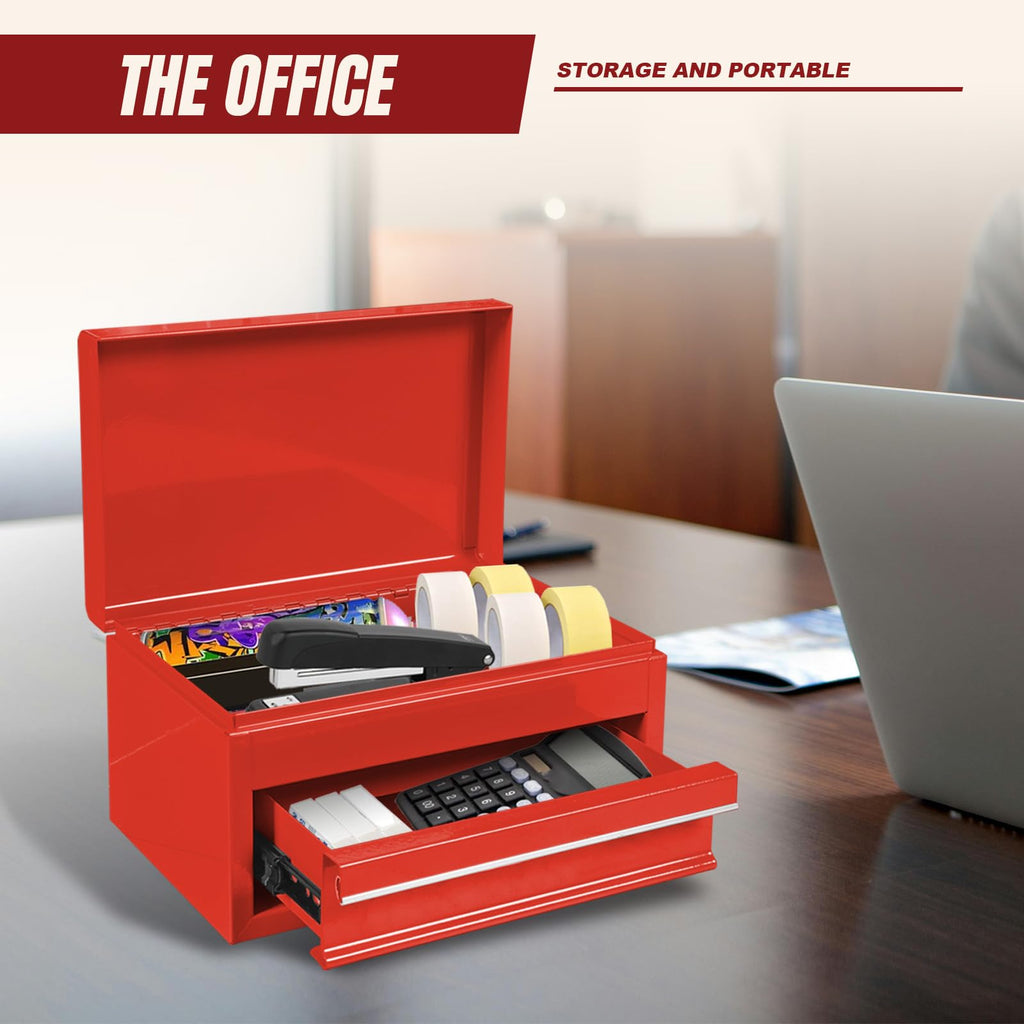 10" Mini Portable Steel Tool Box with Drawer A941