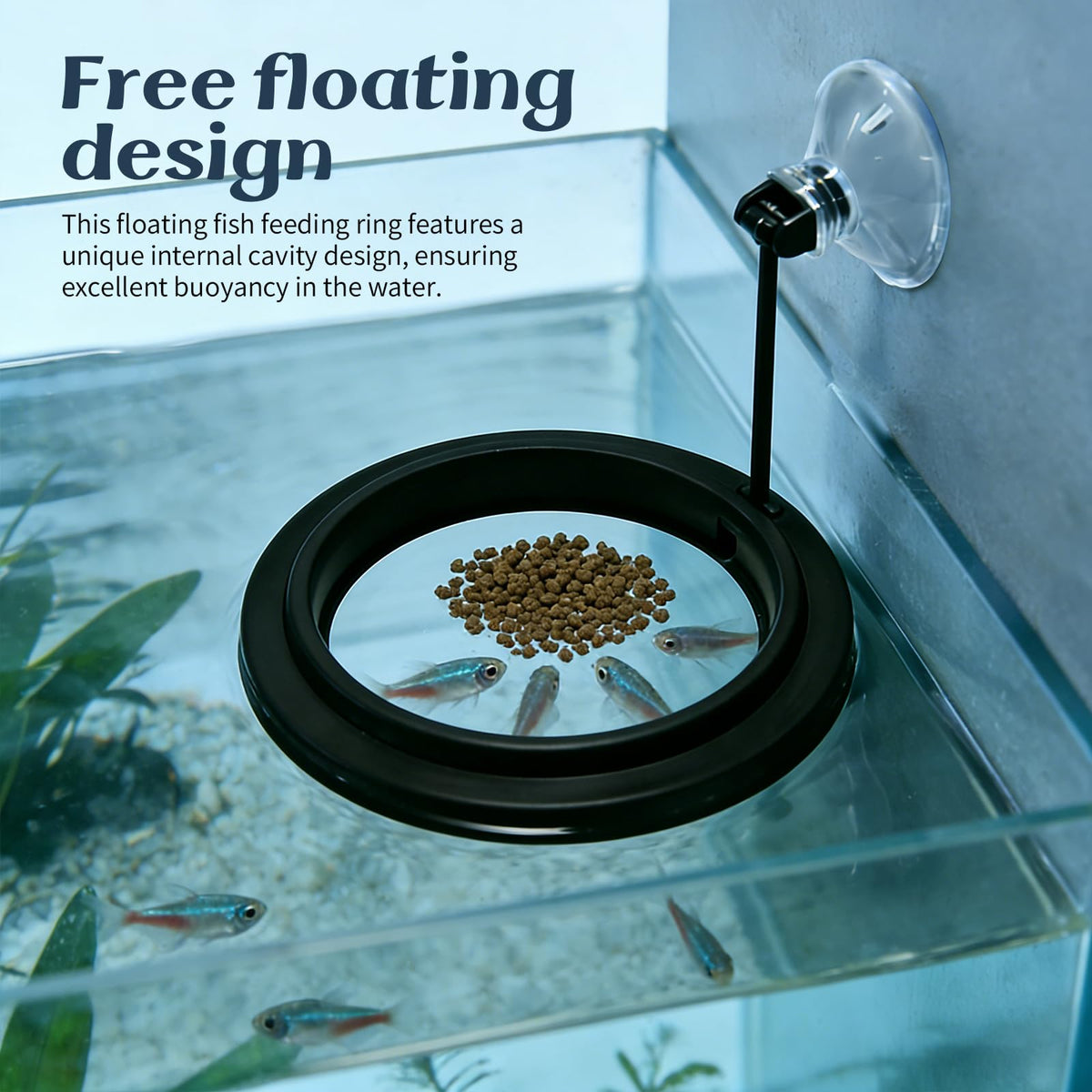 4Pcs Betta Fish Tank Accessories, Hammock, 2 Toys, 1 Feeding Ring O9259