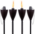 Outdoor Torches, Citronella Oil Compatible, Conical Bronze, 4 Pack C651405