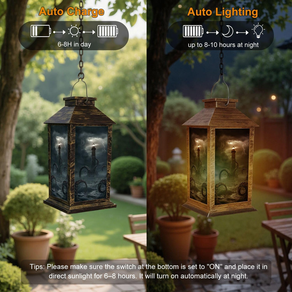 Waterproof Solar Powered Outdoor Hanging Lantern J311