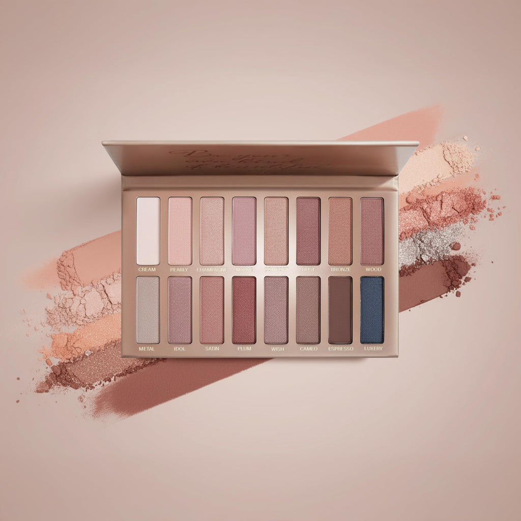 16 Soft Nude Shimmer & Matte Eyeshadow Palette U942950