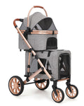 Double Pet Stroller with 2 Detachable Carriers E303402