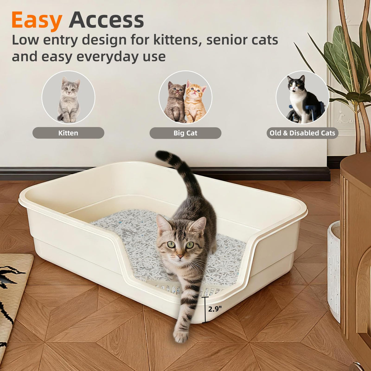 Extra Large Low Entry Cat Litter Box F66143