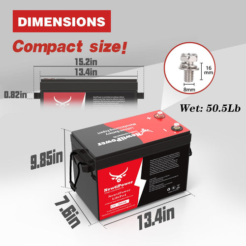 12V 200Ah LiFePO4 Lithium Battery O49628