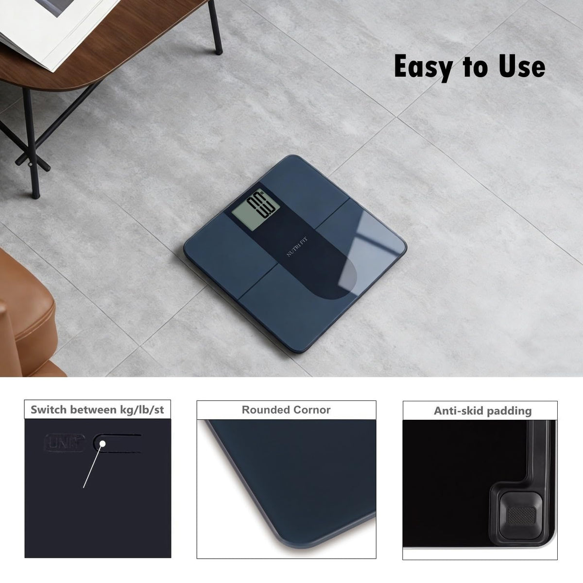 Digital Bathroom Scale 550lb Extra Large Display T892