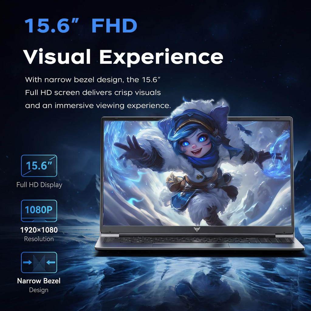 Laptop with Intel i3 Processor, 8GB RAM 256GB SSD, 15.6" FHD Display O6541