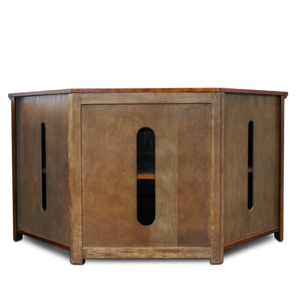 Mission Oak Corner TV Stand E101