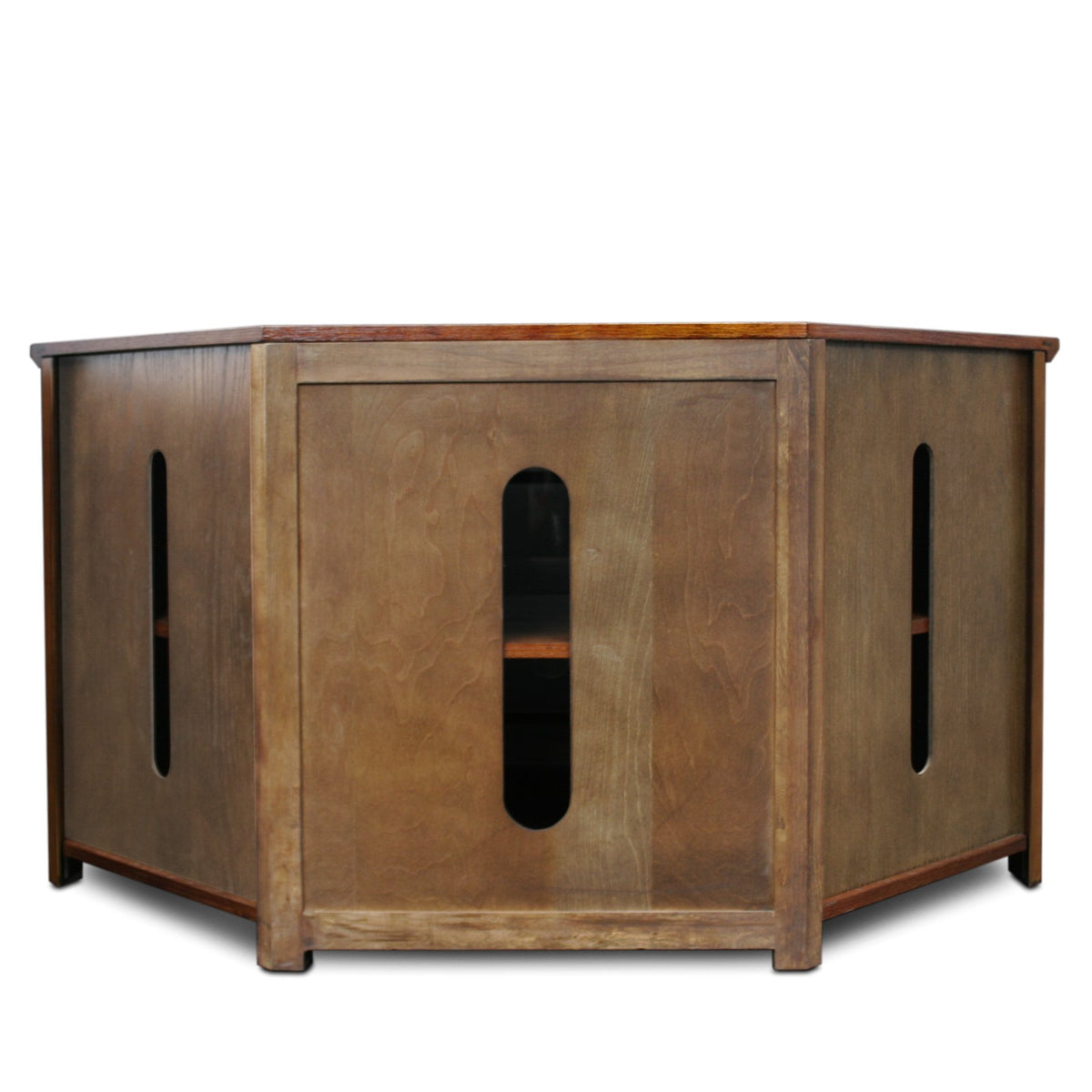 Mission Oak Corner TV Stand E101
