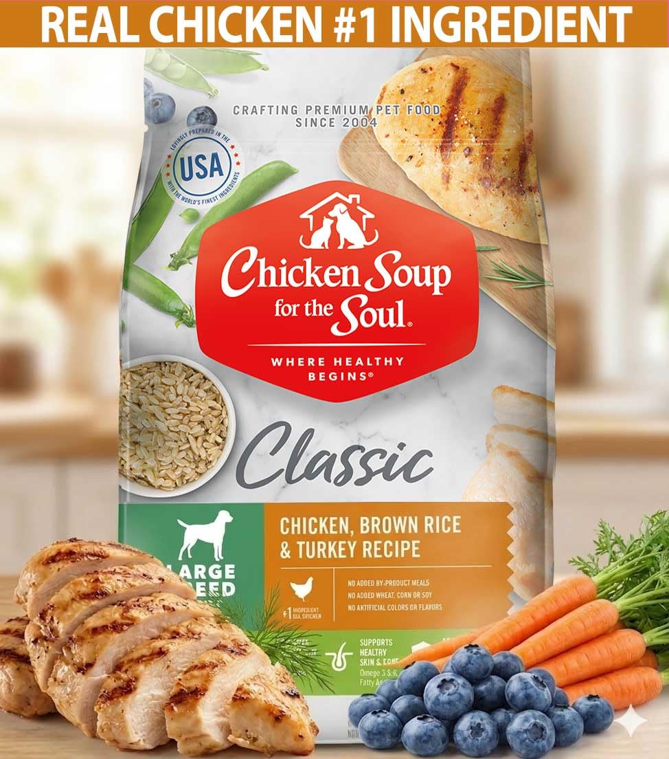 Large Breed Adult Dry Dog Food Chicken Brown Rice Turkey 28lb W1260