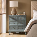 Blue 3-Drawer Nightstand with Charging Station T999275