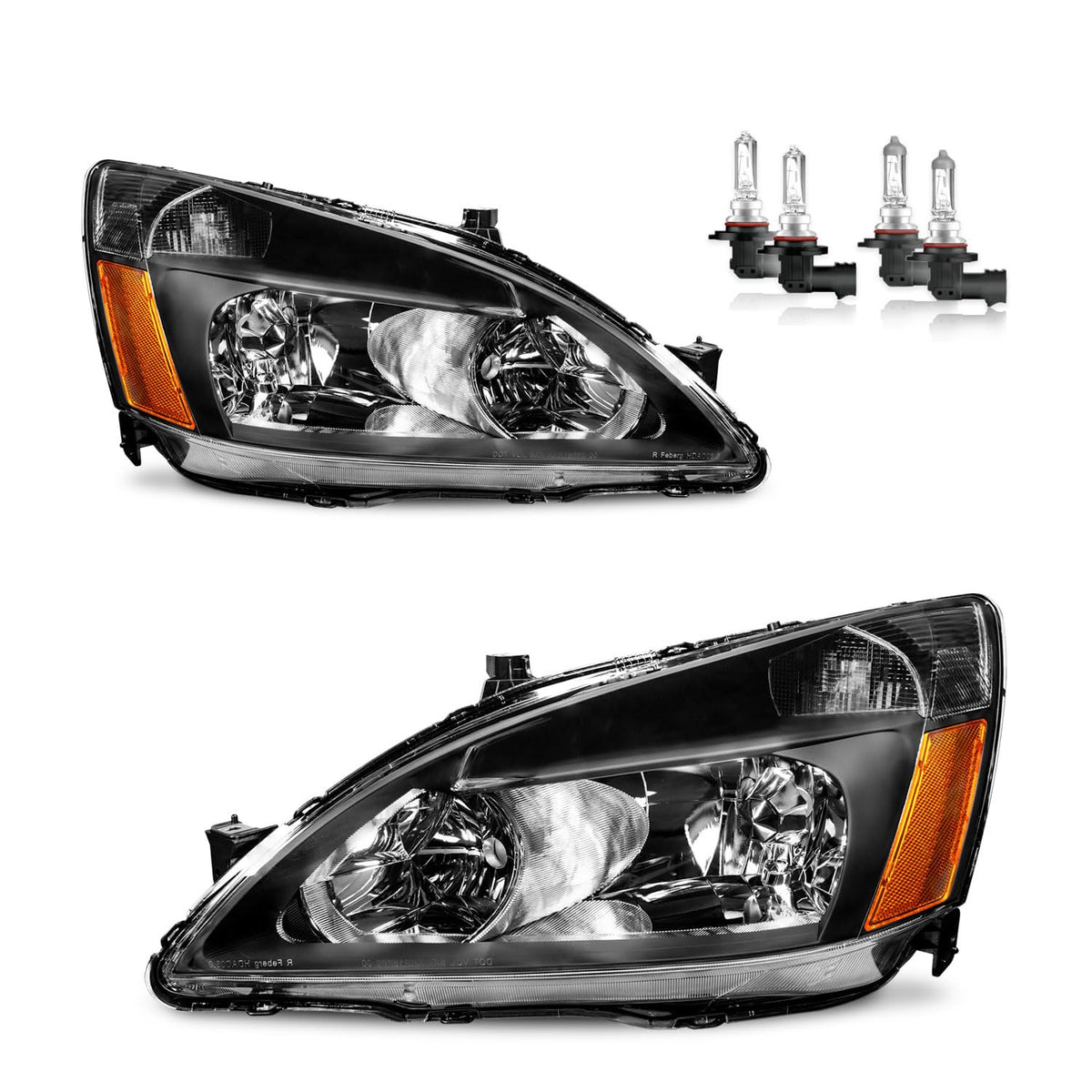 Halogen Headlights with Bulbs N930493