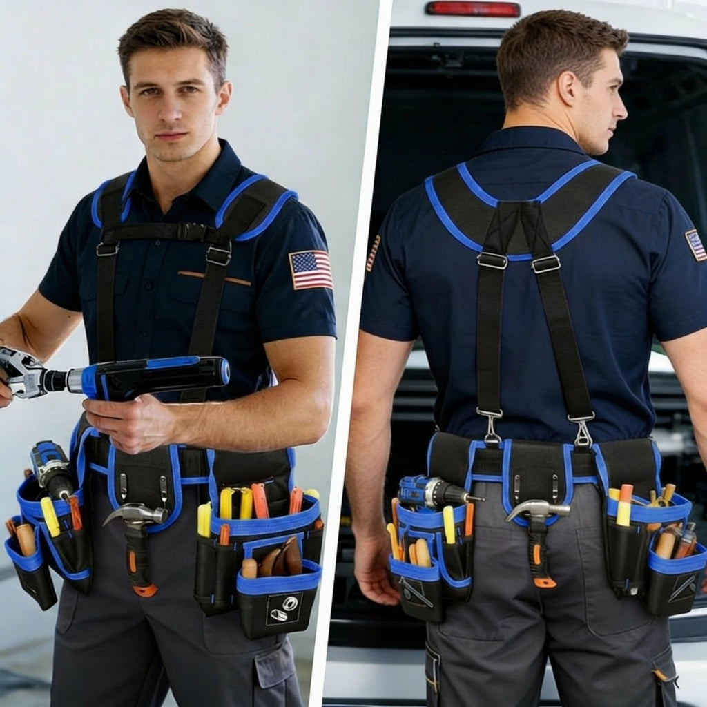 Heavy Duty Magnetic Tool Belt with Suspenders B767000