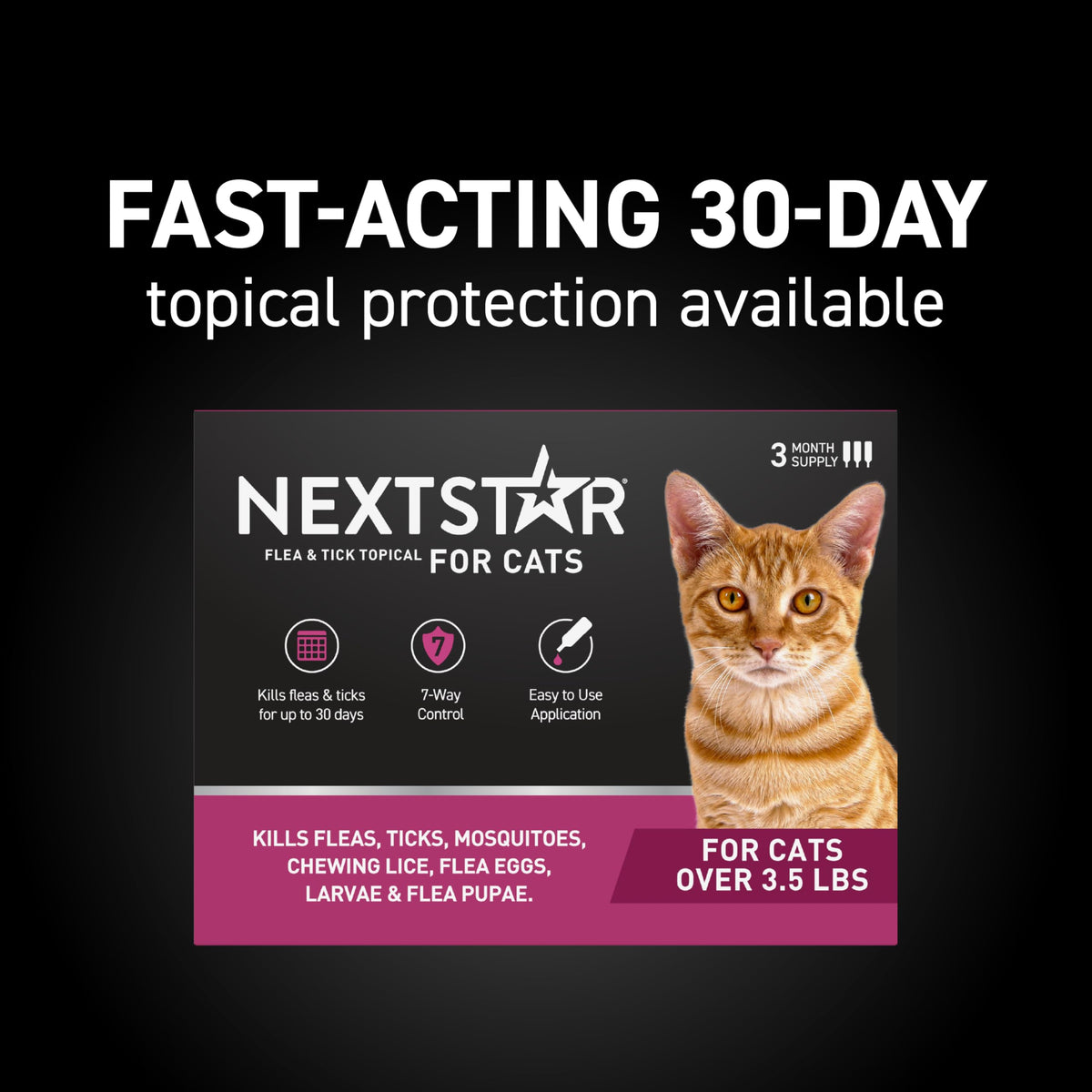 Flea & Tick Topical Cats 3-Month S344165