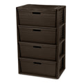 4 Drawer Brown Storage Tower V5993