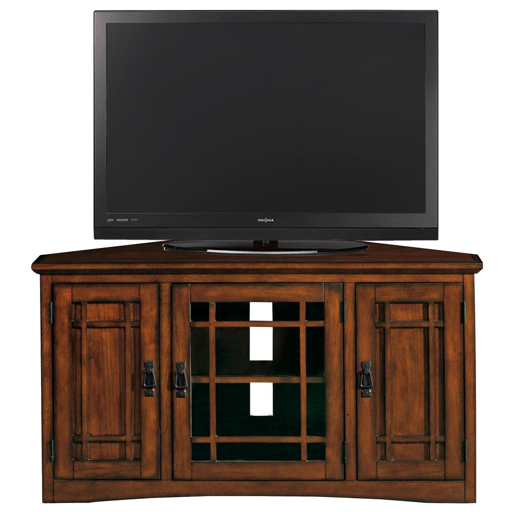 Mission Oak Corner TV Stand E101