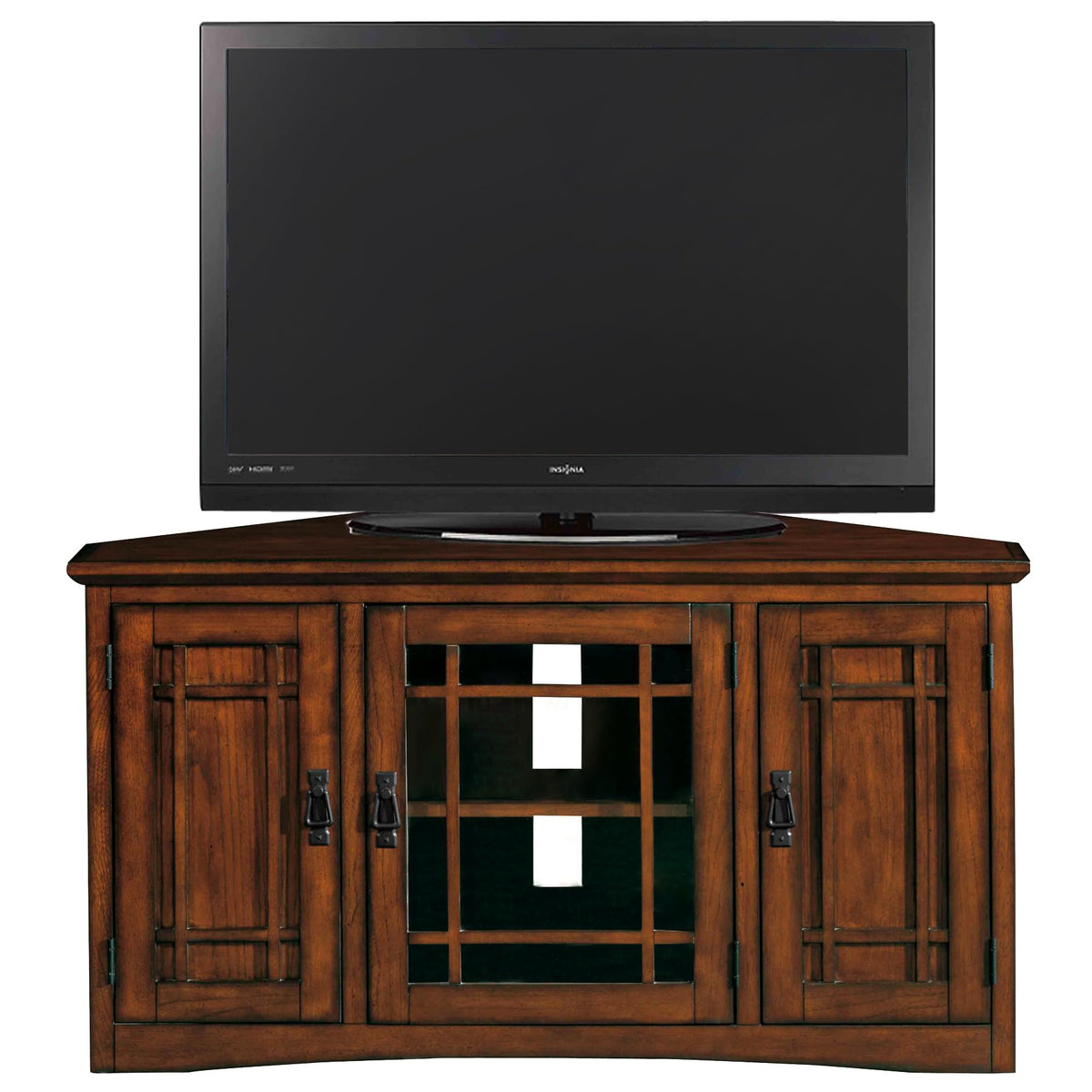 Mission Oak Corner TV Stand E101