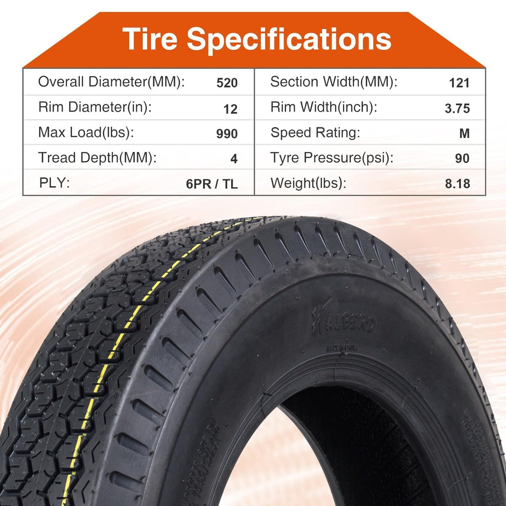 12 Trailer Tires Set of 2 P803