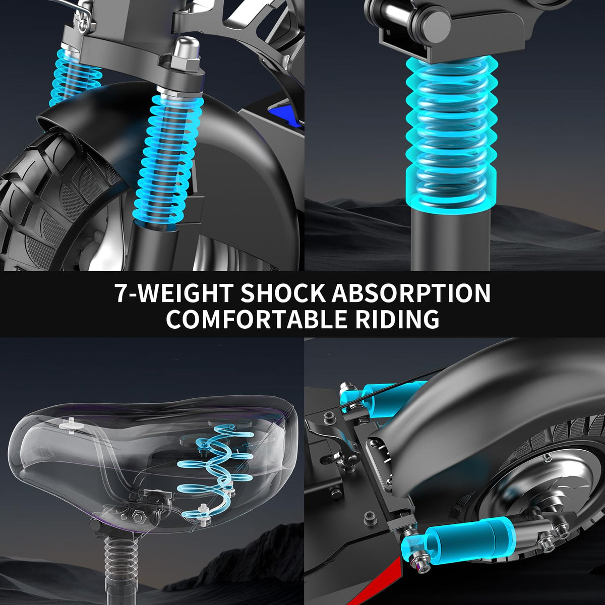 800W 45 Mile Range 25 Mph Foldable Electric Scooter with Seat F927691