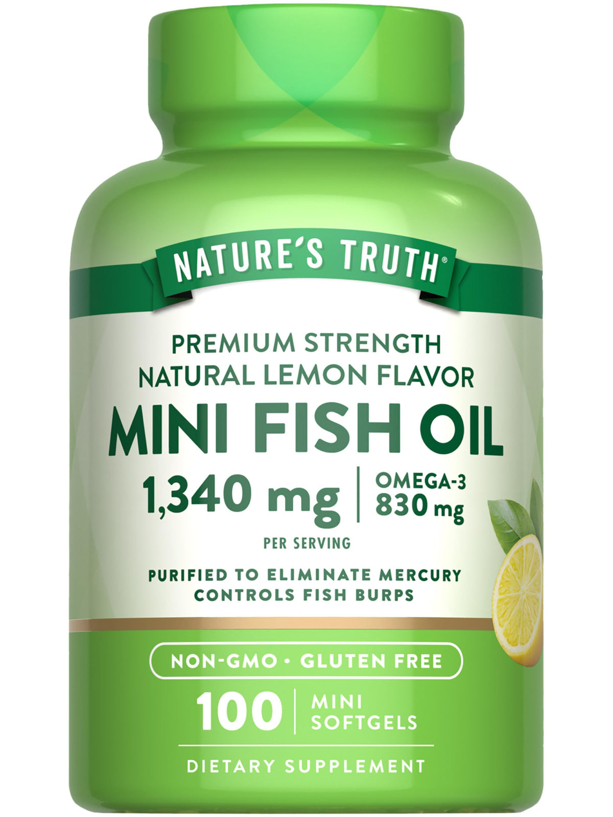 Fish Oil Omega 3 1340 mg 100 Softgels D627374