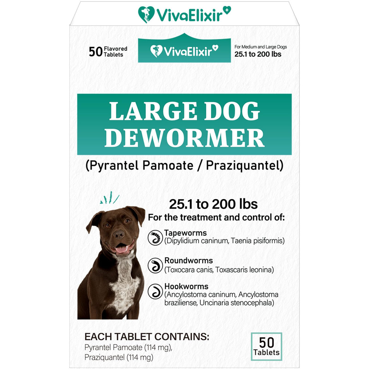 Large Dog & Puppy Oral Worm Remover 50 Tablets R584697