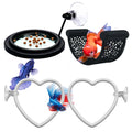 4Pcs Betta Fish Tank Accessories, Hammock, 2 Toys, 1 Feeding Ring O9259