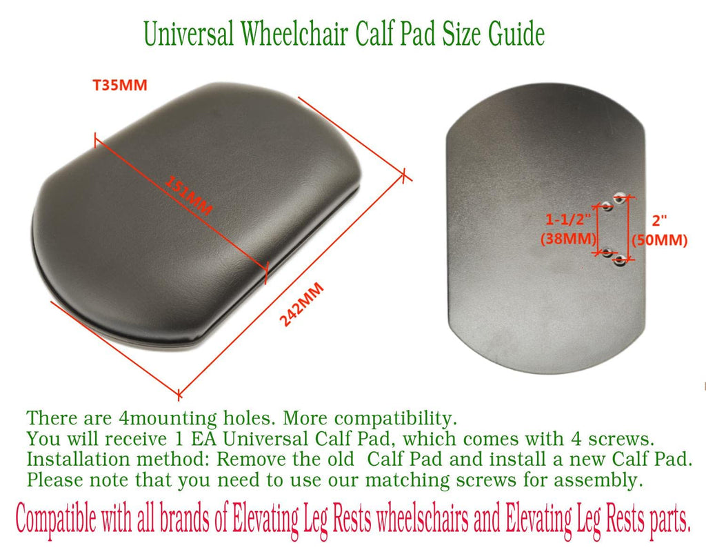 Black Vinyl Upholstered Wheelchair Elevating Leg Rest I77588