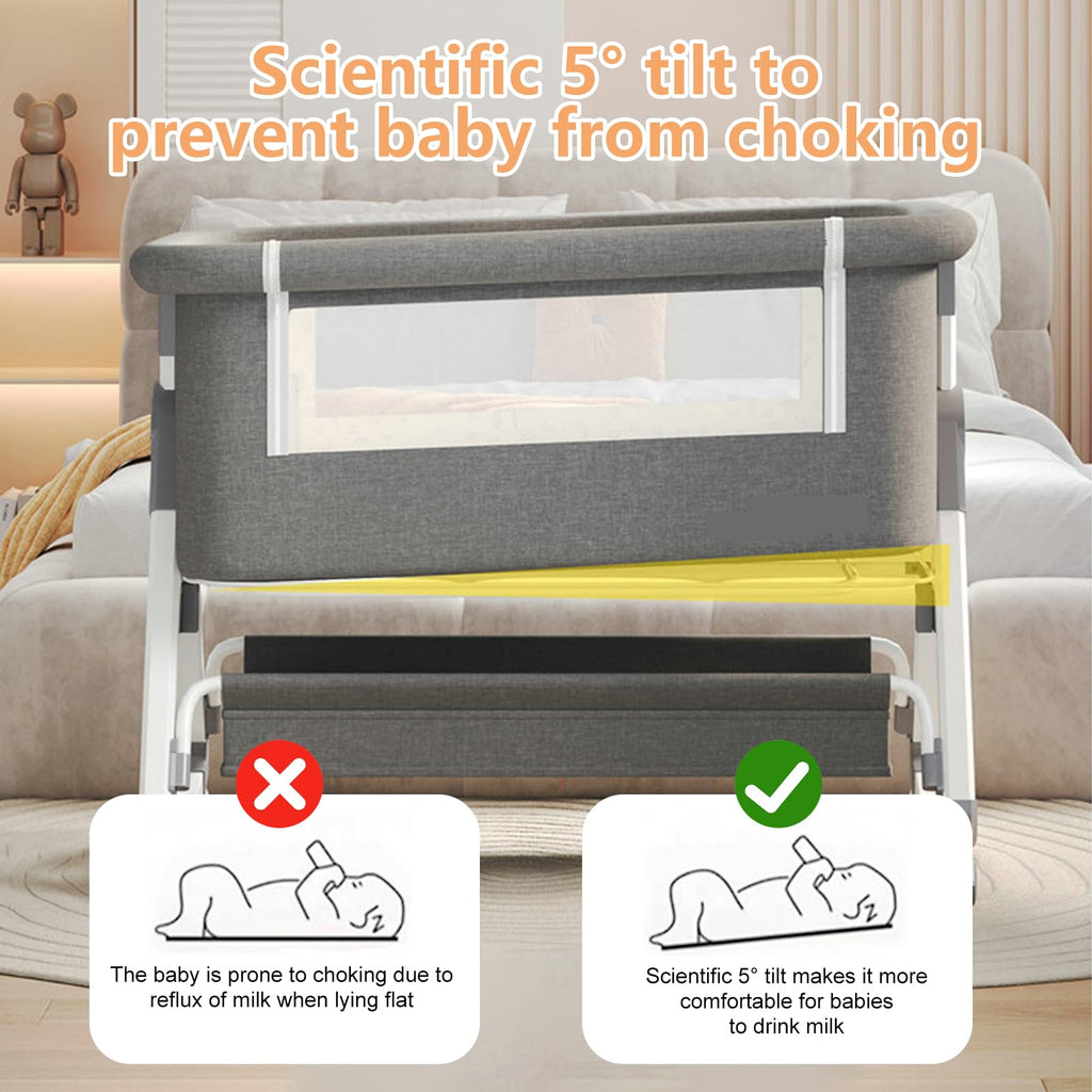 4 in 1 Baby Bassinet Bedside Sleeper with Wheels and Mattress P78944