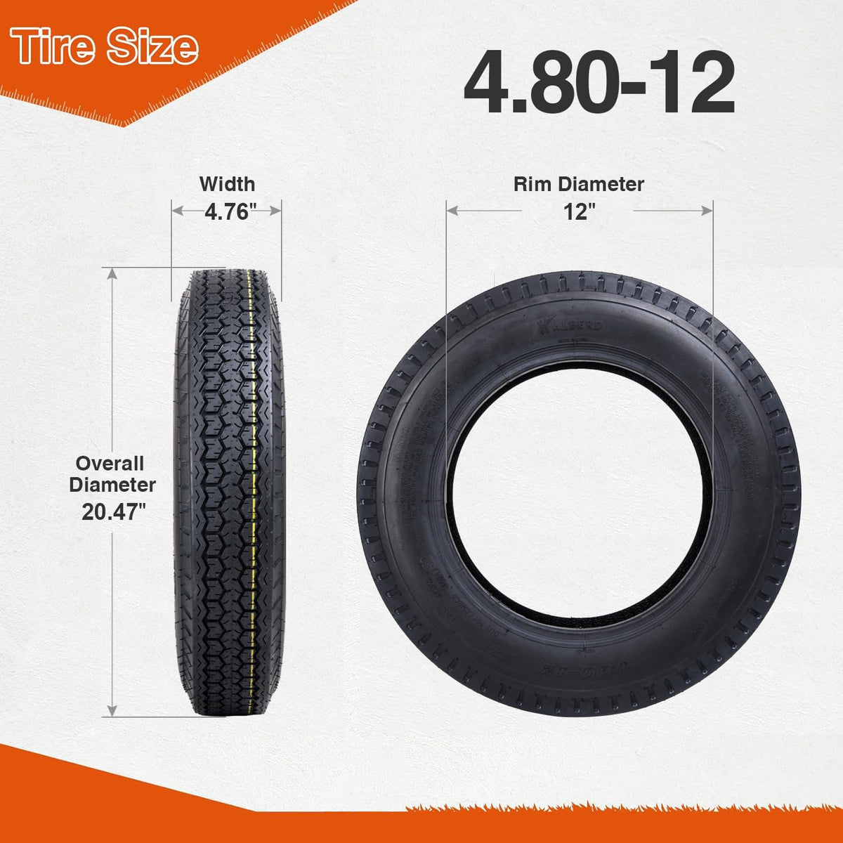 12 Trailer Tires Set of 2 P803