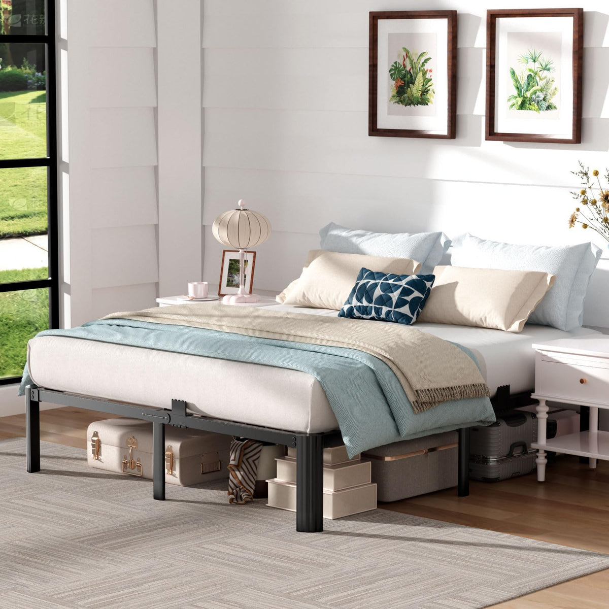 Queen 18 Inch Heavy Duty Metal Platform Bed Frame K763
