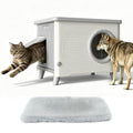 Weatherproof Outdoor Cat House with Escape Door B8307